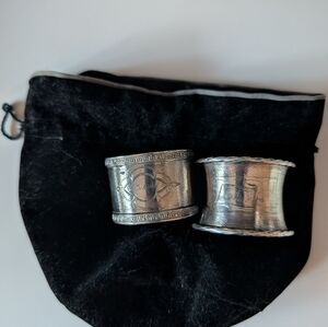 Antique Victorian Sterling Silver Napkin Rings